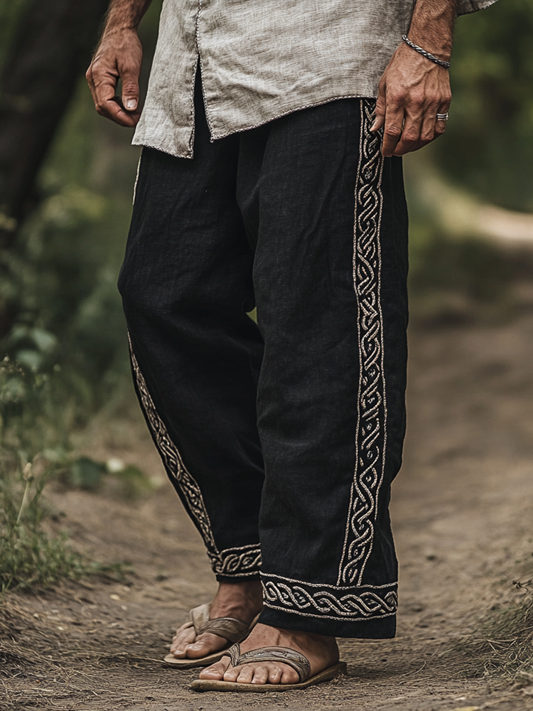 Men's Viking Nordic  Art Knot Celtic Runes Pants / Rvogue / Rvogue
