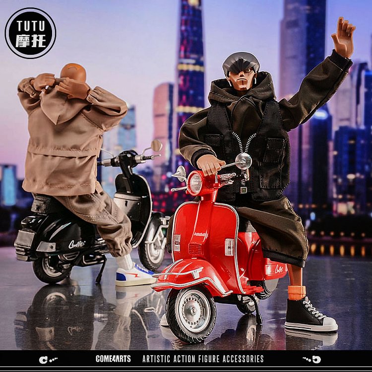 1/6 Scale Male Female Scooter scene model For 12" Acrion Figure Doll Toys