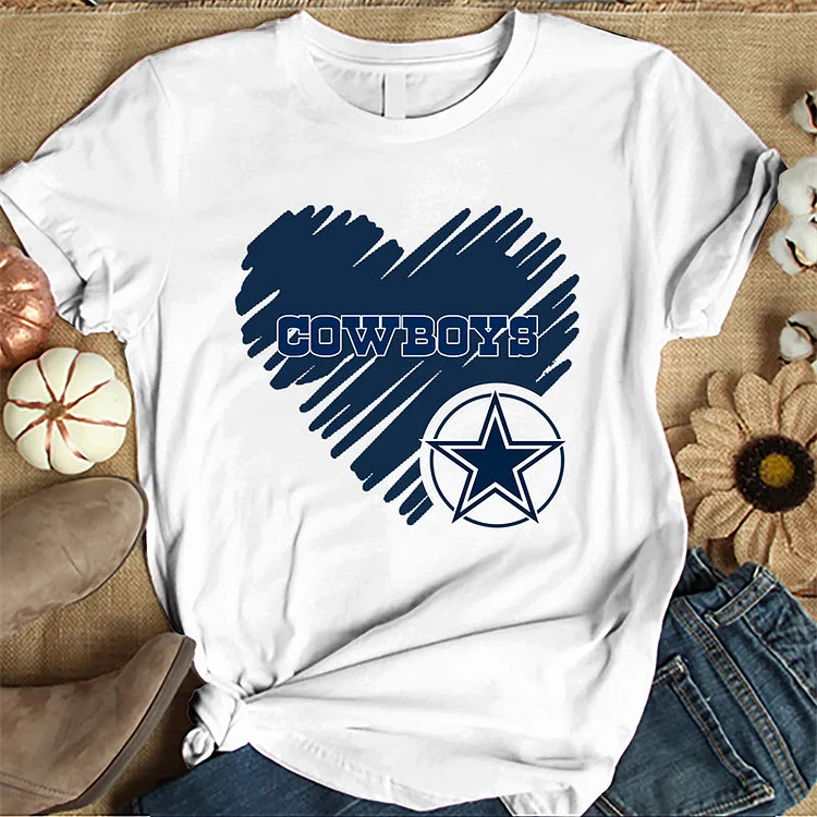 Dallas Cowboys Women's White Relaxed T-Shirt