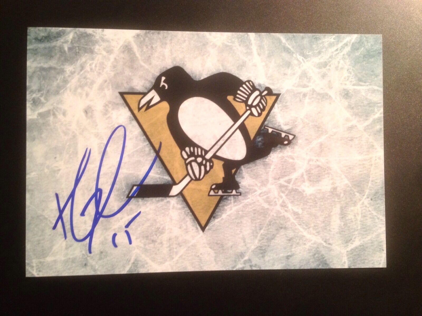 Tanner Glass AUTOGRAPH Photo Poster painting PITTSBURGH Penguins signed 4X6 RARE