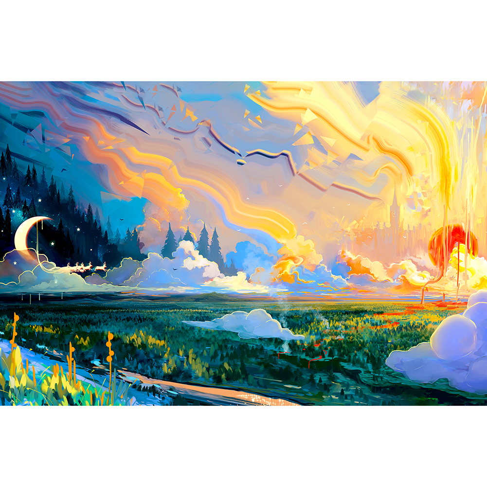 

Sun and Moon - 1000 Pieces Jigsaw Puzzle, 501 Original