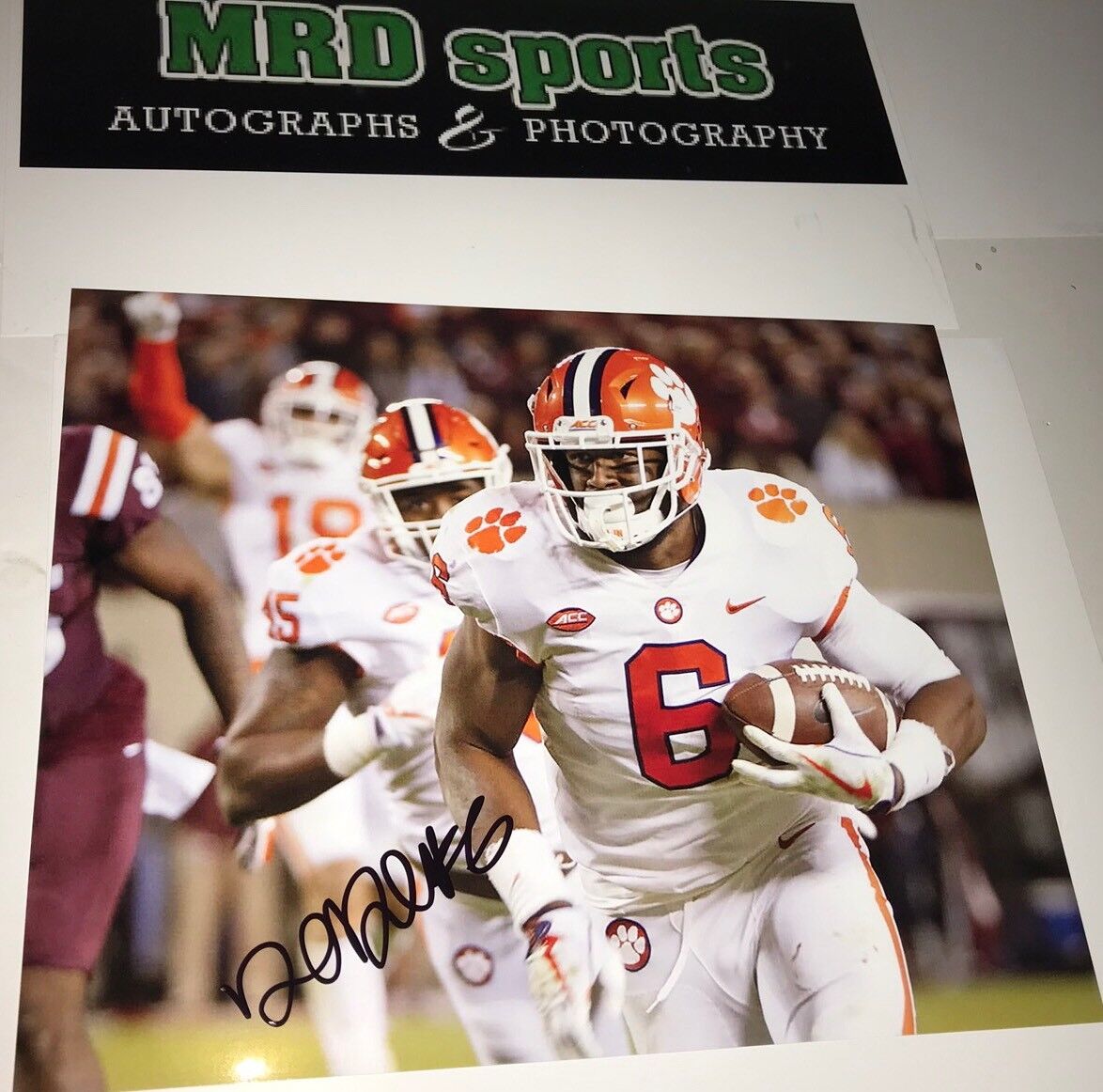 Dorian O’Daniel Clemson Tigers hand signed autographed 8x10 football Photo Poster painting H