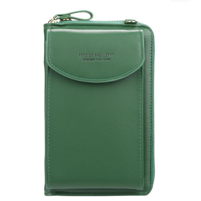 Ladies zipper vertical shoulder bag