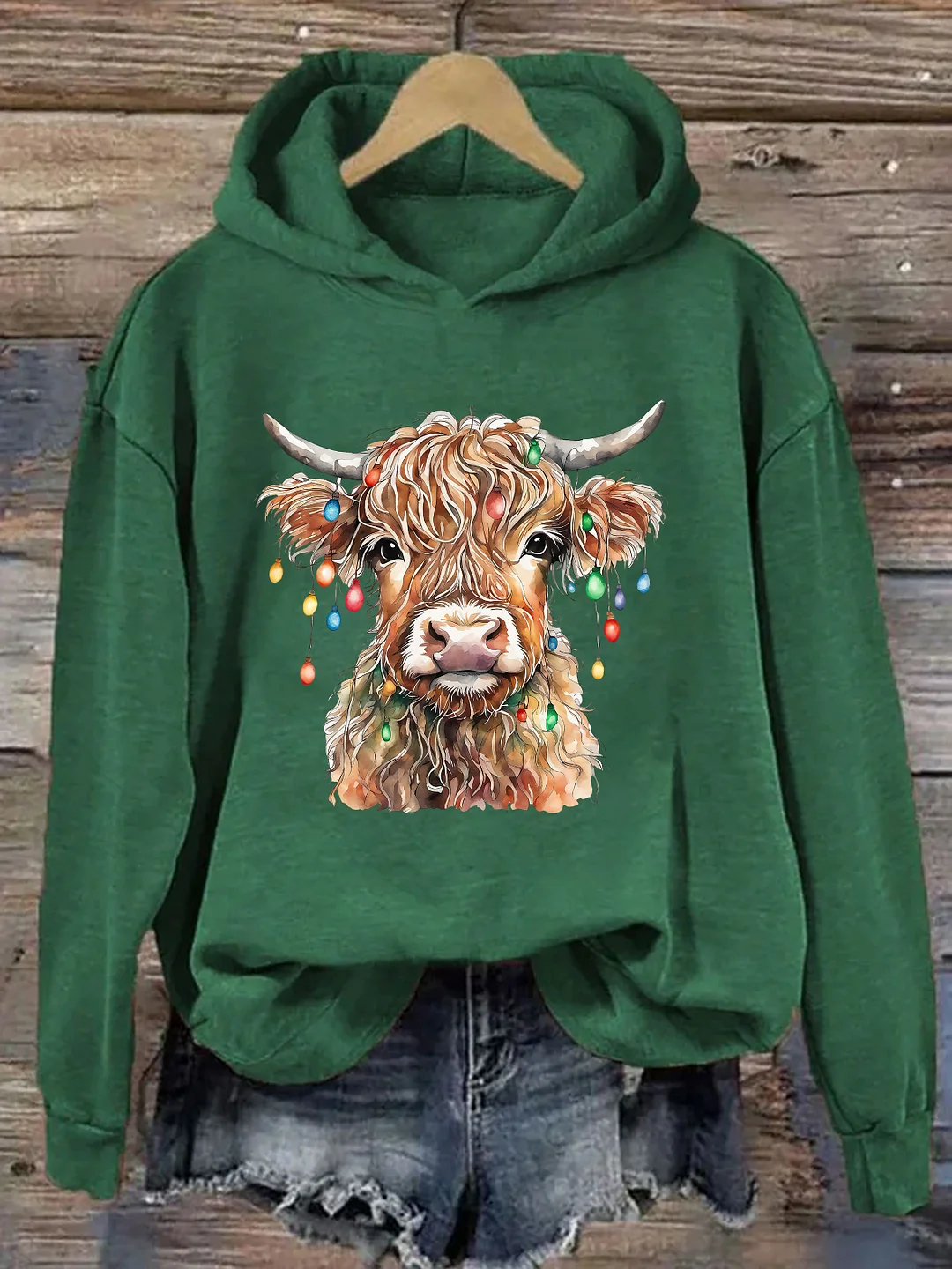 Christmas Cow Hoodie