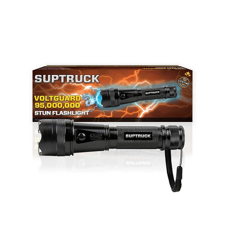 SUPTRUCK VoltGuard X95 Tactical Stun Flashlight Light in Dark, Power in Danger slivor