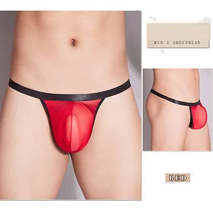 Men's high elasticity color matching breathable thong underwear