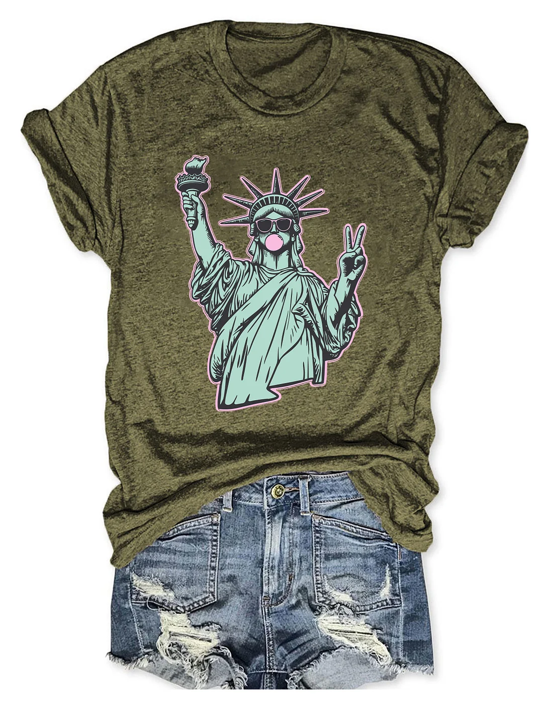 4th Of July Statue Of Liberty T-shirt