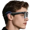 BT Smart Glasses Real-Time 150+ Language Translation Bone-Conduction Music Glasses Built-in Speakers Voice Control for Men Women Sports Cycling Running