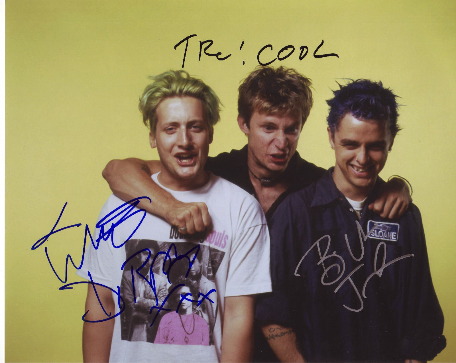 GREEN DAY - ENTIRE GROUP AUTOGRAPH SIGNED PP Photo Poster painting POSTER