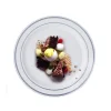 10 Pack | 6" Très Chic Silver Rim White Plastic Dessert Appetizer Plates, Disposable Salad Plates