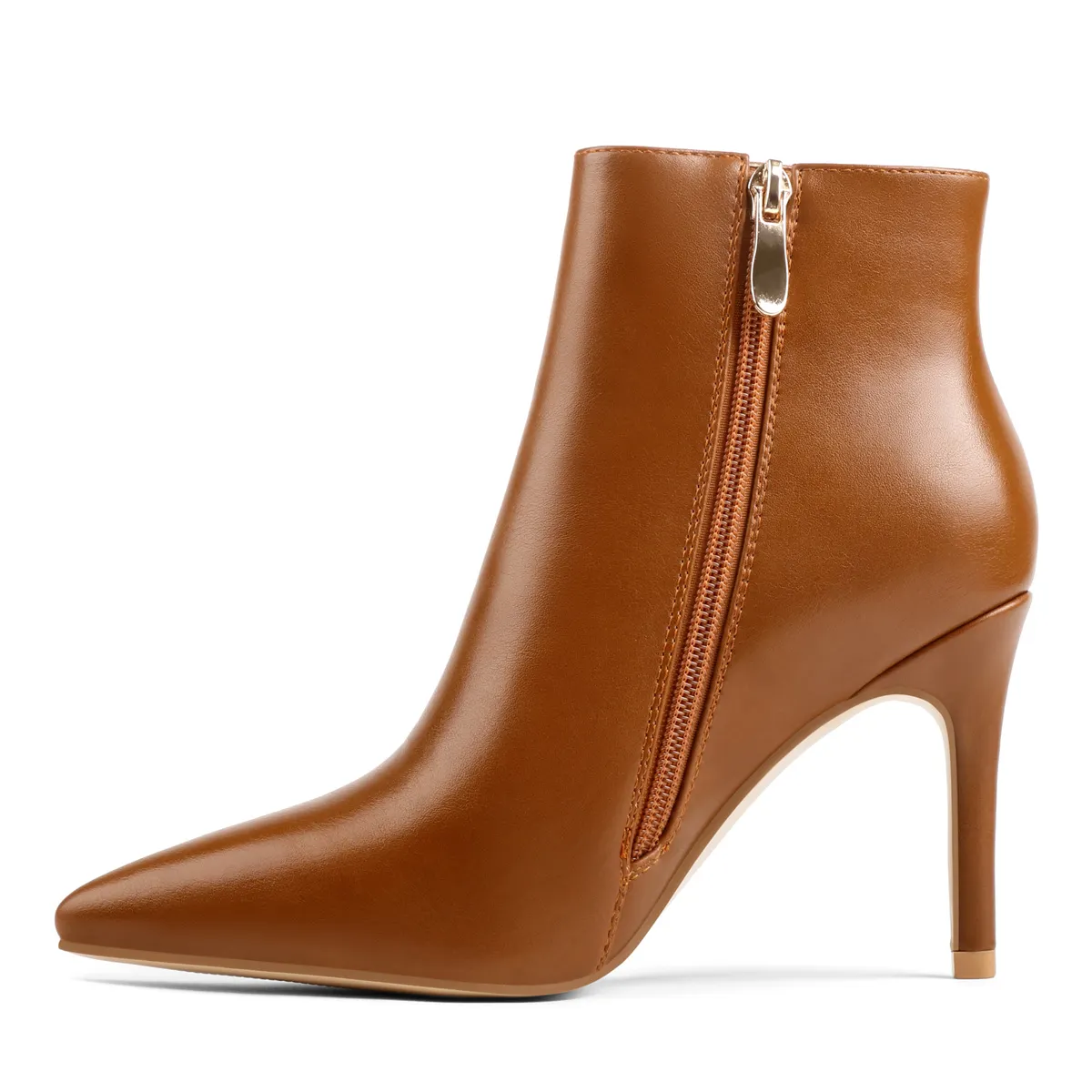 90mm Women's Ankle Boots Closed Pointed Toe Red Bottom Stilettos Booties-vocosishoes