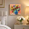 Framed Blue Vase -  DIY Button Art Painting Kit for Creativity DIY Pearl Dot Crafts for Gift Home Wall Decor 30*30CM