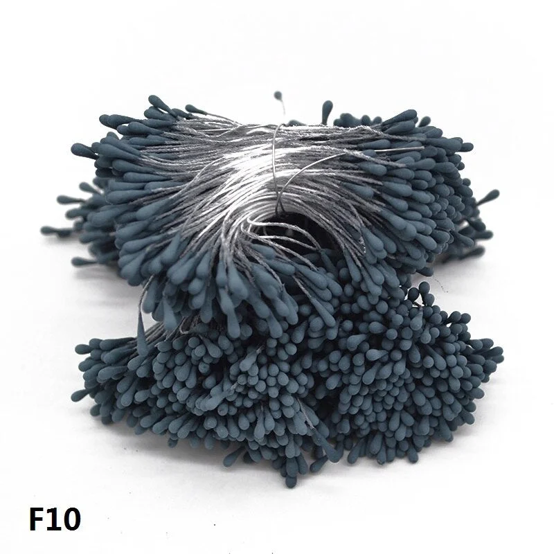 1 Bundle= 800Pcs Artificial Flower Double Heads Stamen Pearlized Craft Cards Cakes Decor Floral for Home Wedding Party Decor