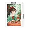 >SALE<Full Embroidery Eco-cotton Thread 11CT Printed Girl Cross Stitch Kit 50x75cm