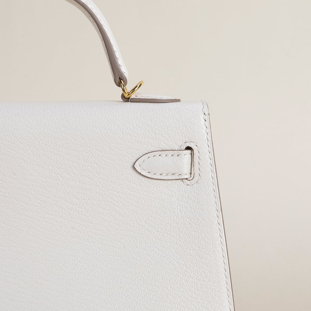 Mini Kelly II Chevre 10 Craie  GHW