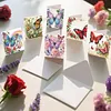 6Pcs Diamond Painting Butterflies and Flowers Greeting Card with Envelopes for Beginner Adult Holiday Gifts