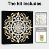 Mandala DIY Pearl Art Diamond Painting Kit for Adult Home Decor 25x25cm With Frame