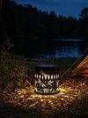 Solar Mandala Lights Outdoor Metal Solar Powered Wall Lamp Decorative Weatherproof Projector Light for Patio Backyard Garden Deck Step Decor