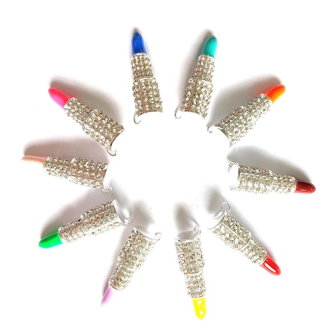 10pcs Lipstick Charms Fit For DIY Jewelry Making LP0001LP0004