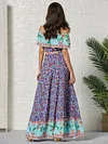 Floral Printed Off-The-Shoulder Maxi Dresses