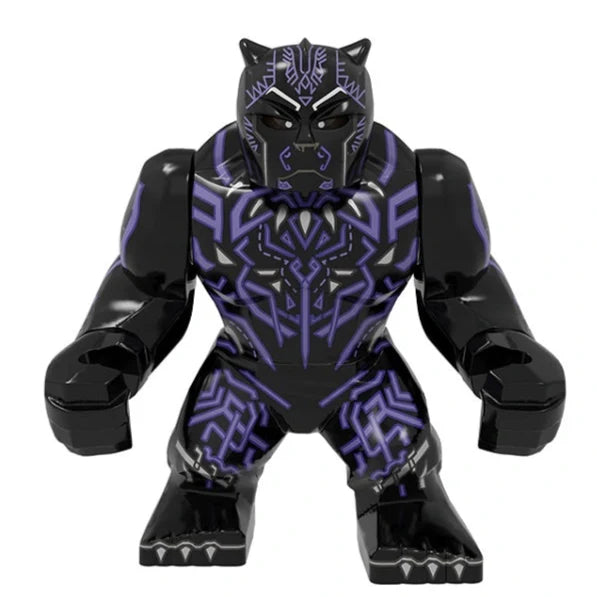 Black Panther Custom Marvel Superhero Large Minifigure Minifigure Bricks monstertoys