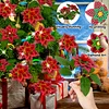8pcs Flower Shape DIY Diamond Painting 3D Composite XMAS Floral Decorative Set
