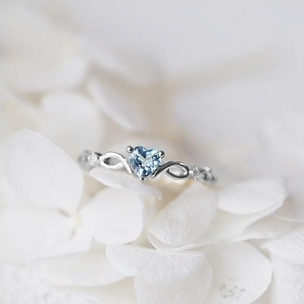 Elegant Fashion Crystal Twist Heart Engagement Wedding Rings SP15598