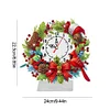 Diamond Painting Acrylic Christmas Cardinal Clock for Home Office