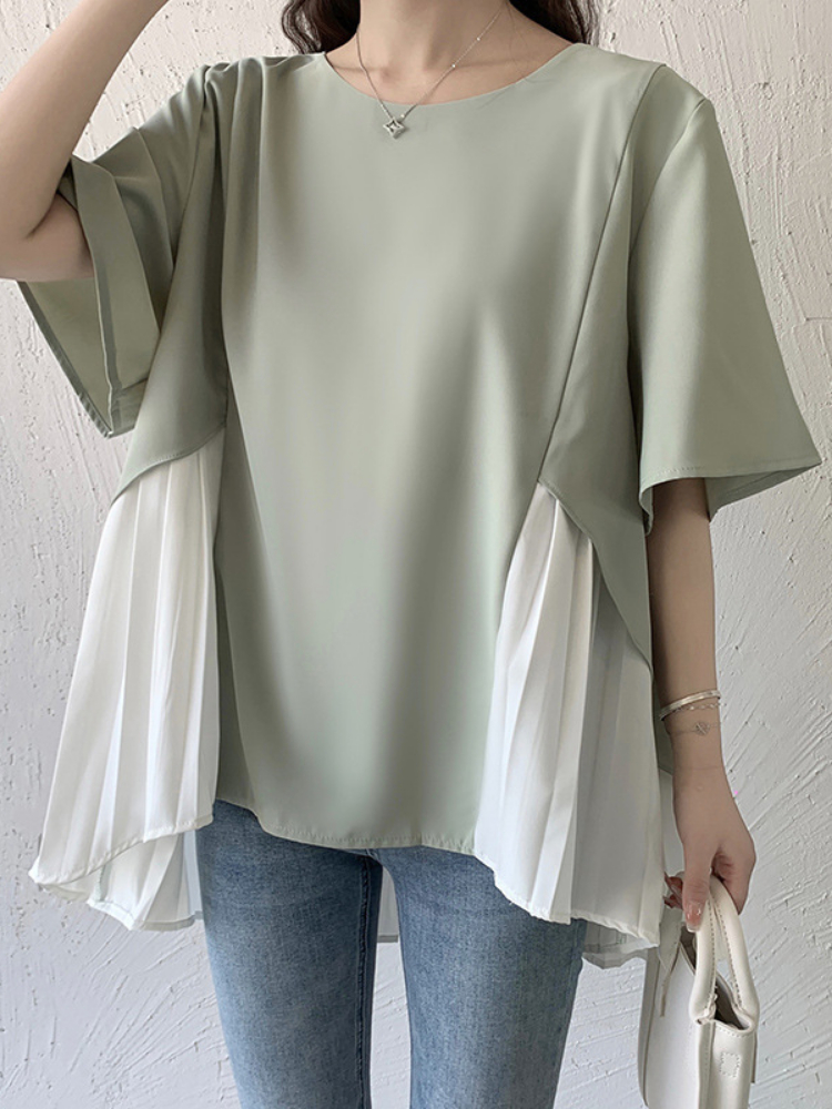 Summer Chiffon Patchwork Loose T-shirts