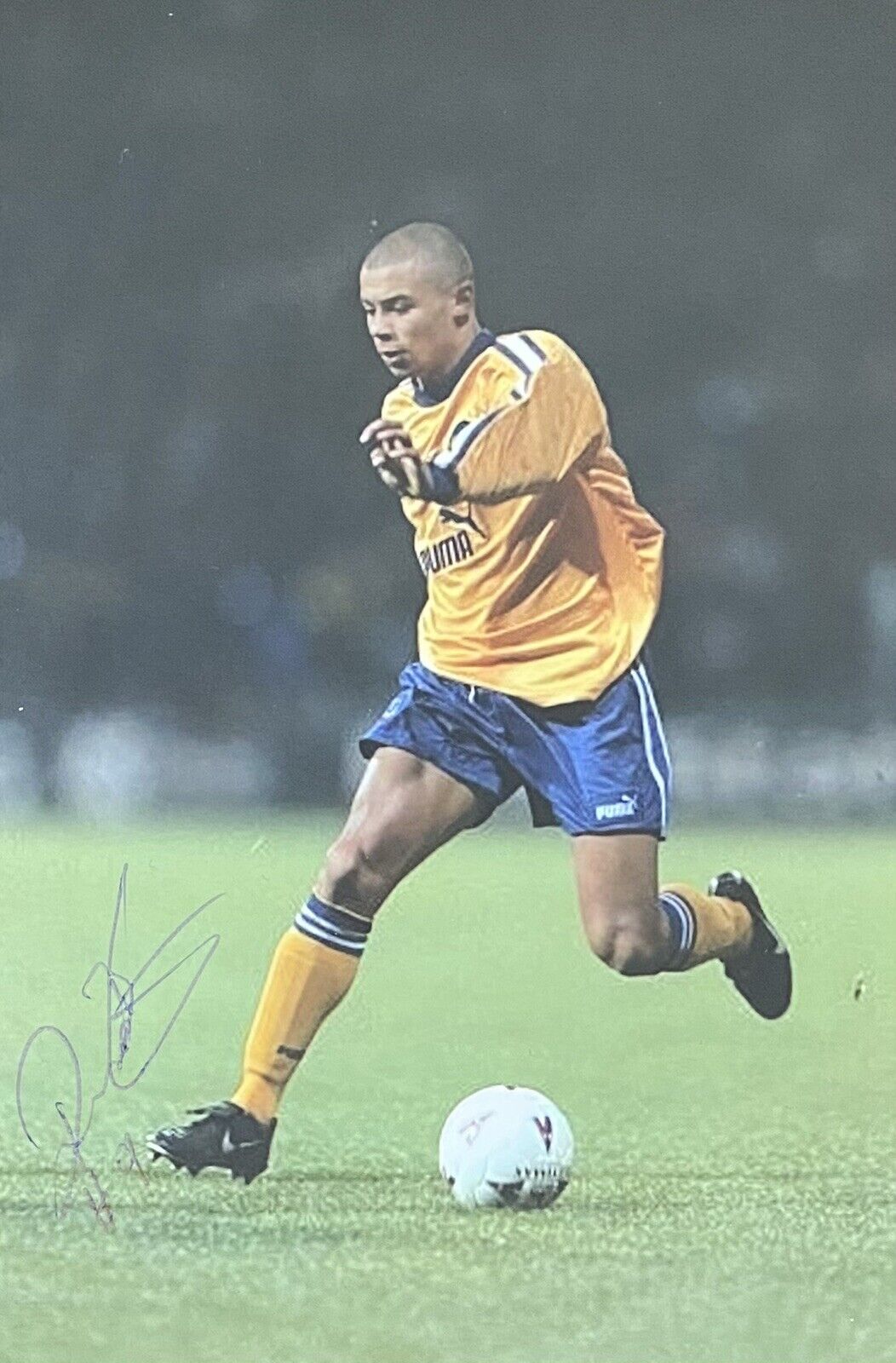 Deon Burton Genuine Hand Derby County 6X4 Photo Poster painting