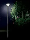 1.5m 2 in 1 Solar Lamp Post Light Decorative Floor Lamp for Front and Back Doors