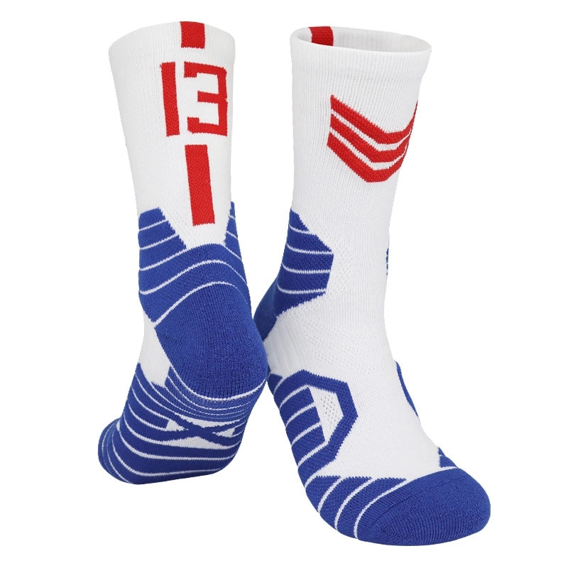 Curry Professional Basketball Socks Men’s High-top Breathable Combat Socks Training Mid-calf Socks Non-slip Sports Socks Men’s