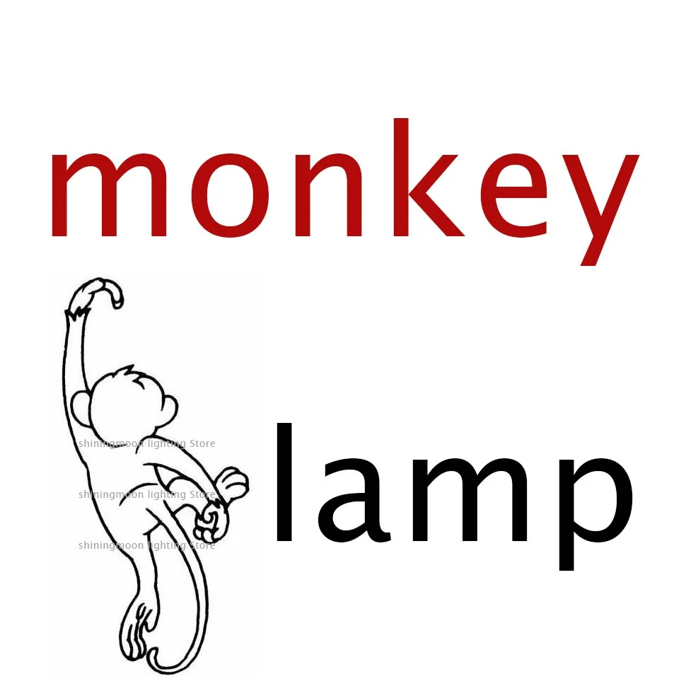 Modern Monkey Lamp Nordic Resin Pendant Lights Retro LED Kids Bedroom Cafe White Pendant Lamp Lighting Kitchen Light Fixtures