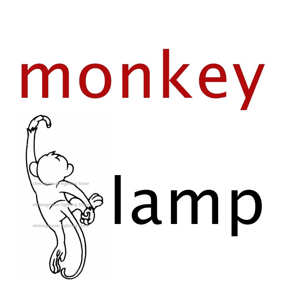 Modern Monkey Lamp Nordic Resin Pendant Lights Retro LED Kids Bedroom Cafe White Pendant Lamp Lighting Kitchen Light Fixtures