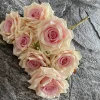 7 Stems Large 10cm Diamond Rose Artificial Flower Bunch