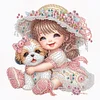 Girl with Dog - Crystal Rhinestone Diamond Painting