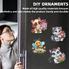 12 STÜCKE 2d flache DIY Diamant Kunst Kühlschrank Aufkleber Kits für Wohnkultur (Kätzchen)