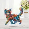Diamond Painting Acrylic Cat Desktop Ornament Rhinestones Decorations for Adults
