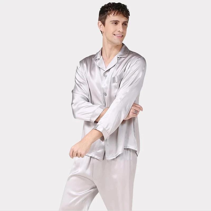 Monogrammed 22 Momme High Quality Long Silk Pajamas REAL SILK LIFE