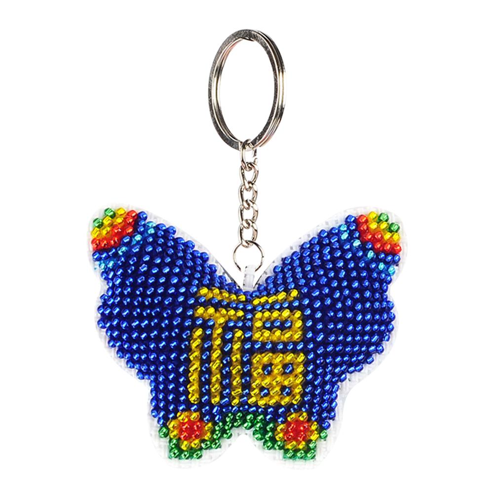 

Blue Butterfly - Bead Embroidery - Keychain, 501 Original