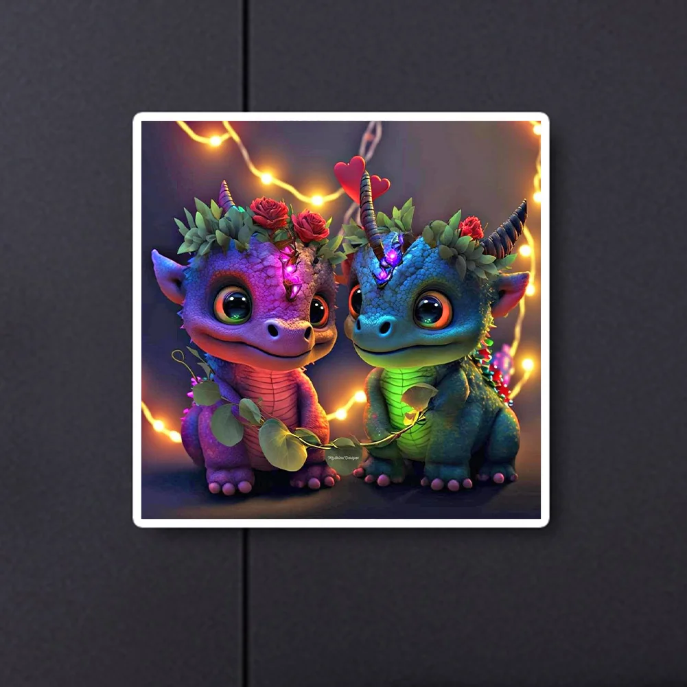 Diamond Painting - Full Round Drill - Dinosaur(30*30cm)