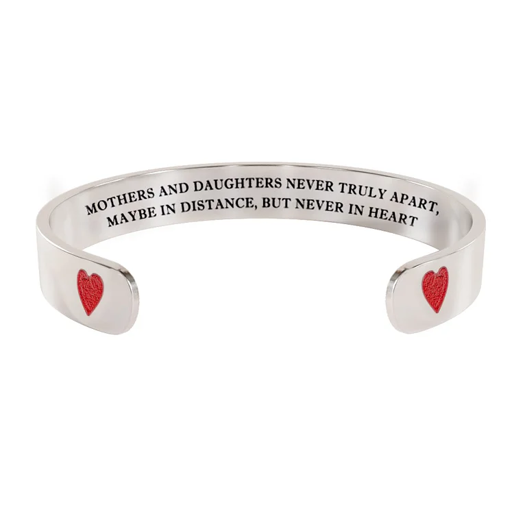 For Mom&Daughter - Mothers And Daughters Never Truly Apart Cuff Bracelet