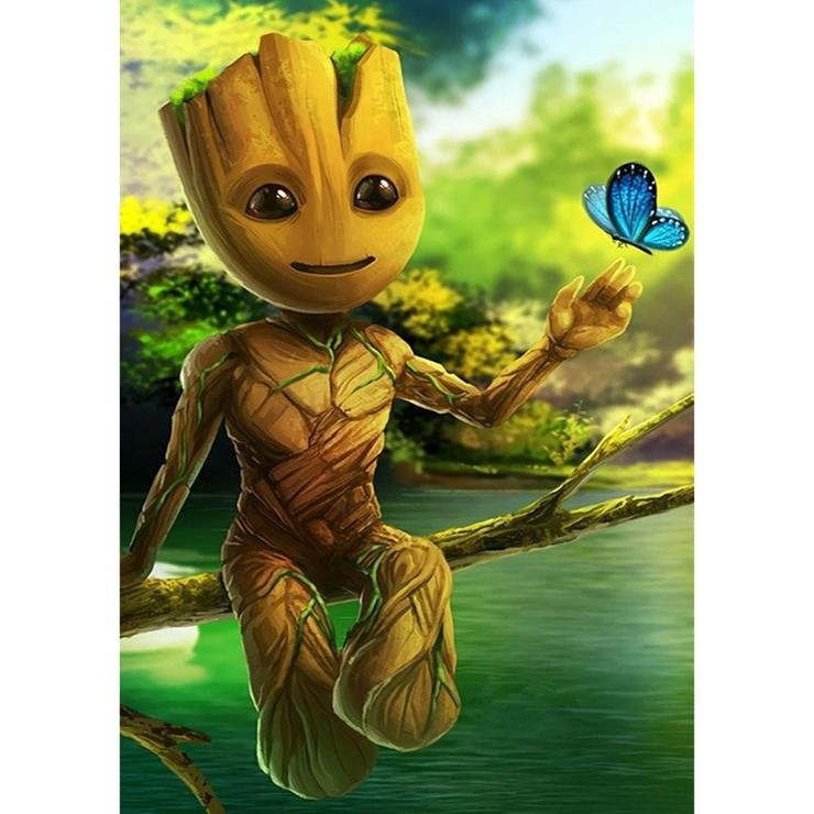 Full Round Diamond Painting Groot (40*30cm)