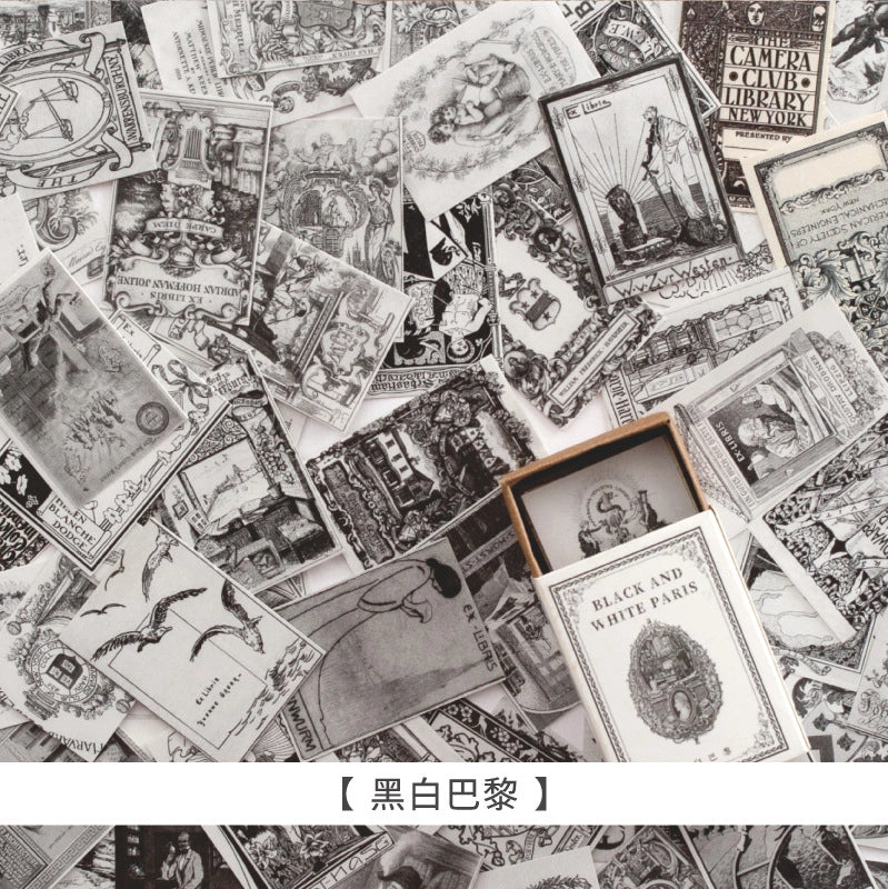 Retro Style Mini Cards Creative Handbook Decorative Ornaments Series 100 Vintage Themed Cards 10 Styles Included