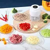 Electric Garlic Chopper 300ML Portable Cordless Mini Food Processor Rechargeable Vegetable Chopper Blender for Nuts Chili Onion Minced Meat and Spices