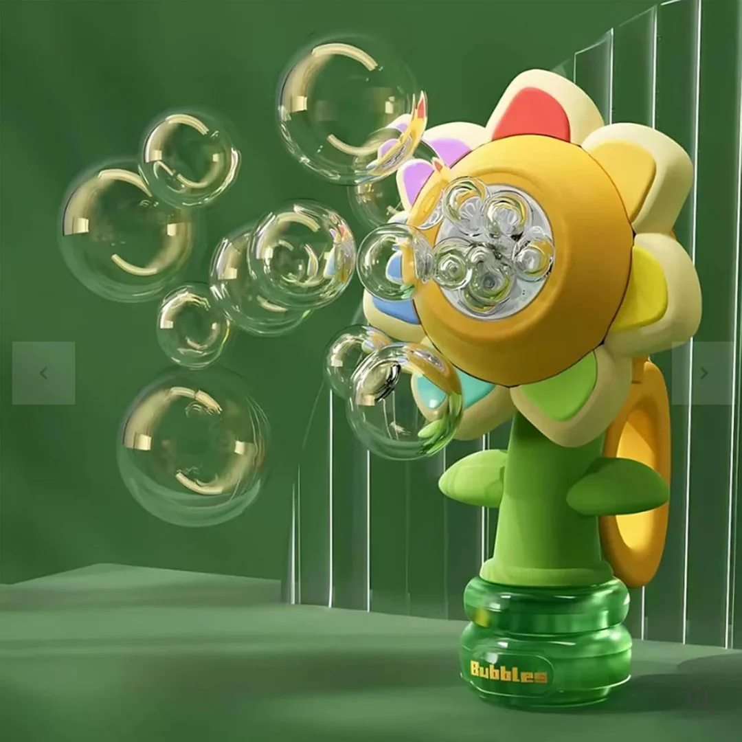 Sunflower Bubble Bath Toy, Flower Bubble Machine for Bath, Rechargeable Fun Swing Dance Bubbles Maker Machine Blower 