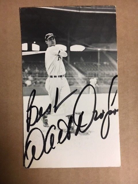 Walt Dropo 1954 Debut Red Sox Signed Photo Poster painting Postcard JSA Precertified