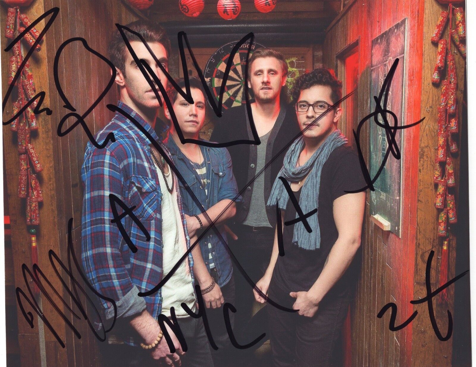 American Authors Group signed 8x10 Photo Poster painting w/COA Rock N Roll #1