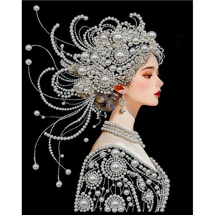 Girl - 35*45cm - DIY Pearls Painting - (Without Frame) gbfke