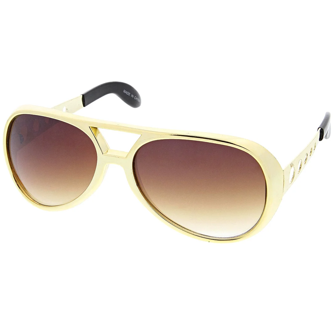Large Elvis King Of Rock & Roll Aviator glasses 63mm